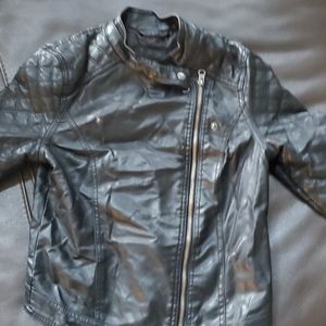 faux leather jacket